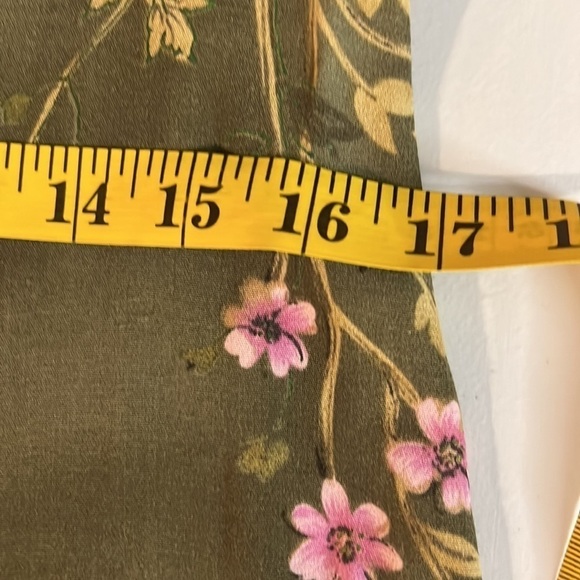 Karen STEVENS Short Sleeve Maxi Dress Cloth buttons Peter Pan Collar size 4 - Picture 12 of 14